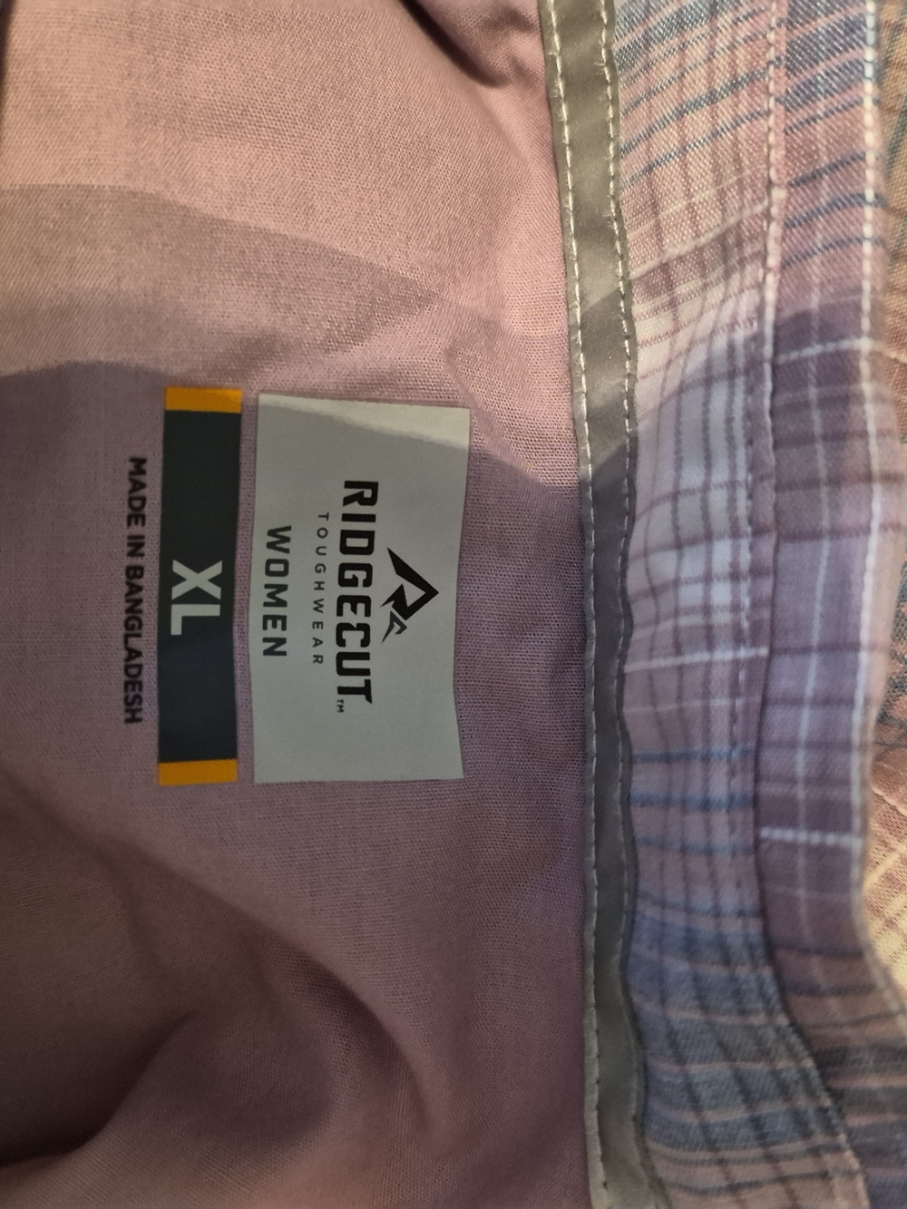 Ridegecut Womens Short-Sleeve Plaid Shirt - Pink & Blue Size Xl - Picture 8 of 11